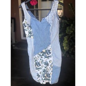 SOLD Vintage retro Paris blues sz 5 denim dress